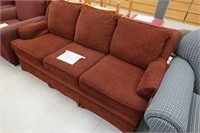 1 Red Upholstered Couch