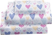 Softan 3 PC Bed Sheet Set for Kids Girls, Twin Sz