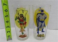 1976 Batman & Robin Vintage Glasses