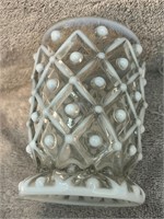 Antique Opalescent Lattice Hobnail Glass EPGA