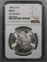 1883-CC Morgan Dollar GSA Hoard NGC MS65