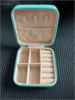 Small Lined Turquoise Jewelry Box