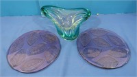 Decorative Glass Plates & Bowl