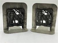 VTG Metzke 1974 Metal Silvertone Elephant Bookends