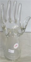 Glass Ring Display Hand. Measures 8"H.