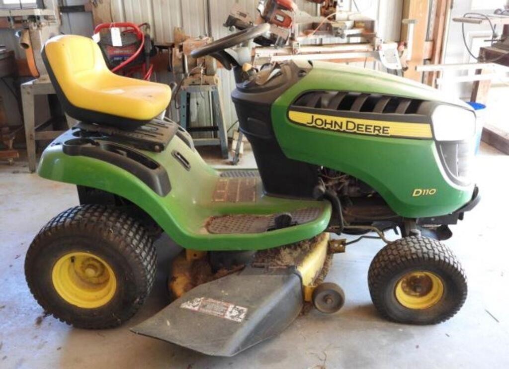 John Deere model D110 42” Riding lawn mower,