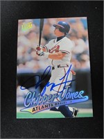 1997 FLEER ULTRA CHIPPER JONES AUTOGRAPH COA