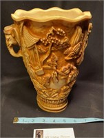 Carved Buda Vase 9 1/4” Tall.
