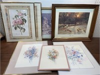 Box of framed prints