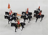 7 Cast Metal Horseback Figures, Canadian Mounties