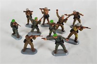 10 Britains Super Deetail Plastic Army Figures