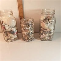 Mason Jars of seashells