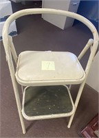 Vintage white step stool
