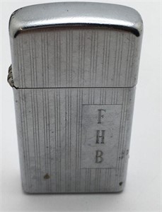 Zippo Lighter, Initials F. H. B.