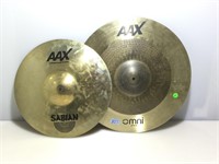 Omni and Sabian drum cymbals.