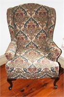 Key City Upholstered Queen Anne Wing Chair