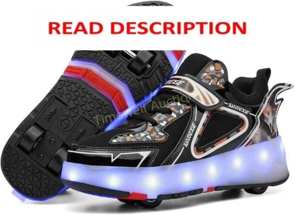 CEIEOE Kids Roller Shoes  4 Wheels  LED Model