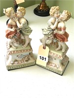 PAIR OF VTG FIGURINES USED TO MAKE LAMPS 12 T