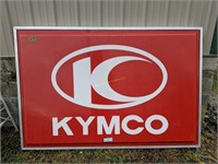Kymco Outdoor Lighted Sign 73x48". Side Of Garage