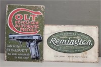 Colt & Remington Metal Signs
