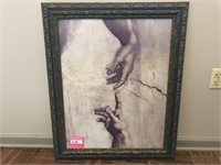 "Hand of God" Framed textured print