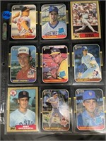 SHEET OF 9 1987 STAR ROOKIE CARDS