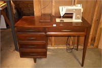 Vintage midcentury Singer sewing machine in