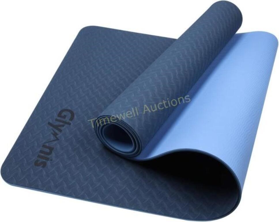 Yoga Mat: Thick Non Slip  Anti Tear  Blue