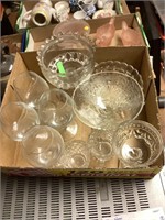 Lot of clear dishes