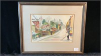Listed Artist Guignier Signed Watercolor