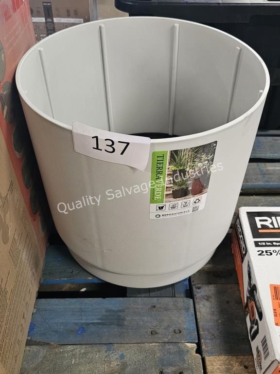 large plastic planter with drainage