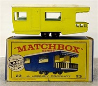 Vintage Matchbox #23 Trailer Caravan with Box