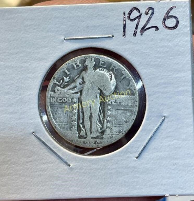 1926 SILVER STANDING LIBERTY QUARTER