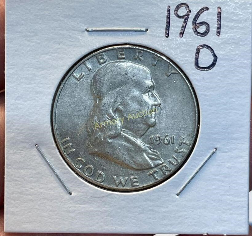 1961 D SILVER BEN FRANKLIN HALF DOLLAR