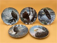 Set Of Bald Eagle Collector Plates