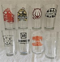 8 COLLECTORS PINT GLASSES