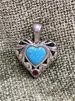 Carolyn Pollack Turquoise Sterling Silver Brooch