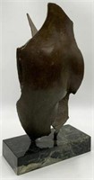 Modern Bronze of Man & Woman Torso Embrace.