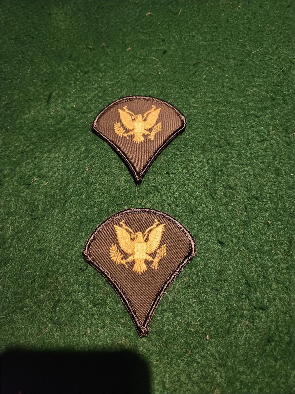 WW2 US Army Specialist E4 Gold Eagle Patches