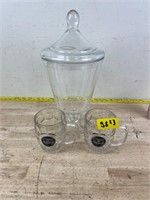 Guinness Glasses with Candy Jar