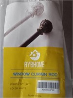 Rybhome Window Curtain Rod 72" - 144"