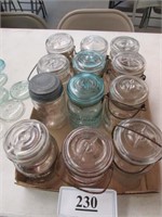 12 Assorted Pint Canning Jars w/ Lids