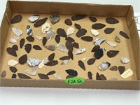 Many Arrowheads w/Origin Map-Clayton County Iowa