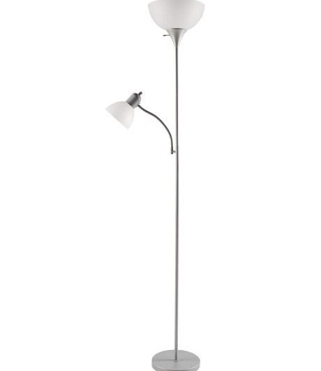 Hampton Bay 71.5 in. Silver Floor Lamp