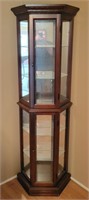 Lighted Display Cabinet 24"W 10"D 70½"T