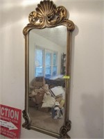 Gold Wall Mirror with Damage