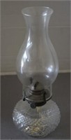 GLASS OIL LAMP WITH CHIMNEY