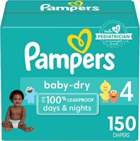 Pampers Baby Dry Diapers Size 4  150 Count