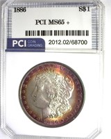 1886 Morgan PCI MS65+ Purple Rim