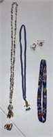 VINTAGE BEADED NATIVE AMERICAN JEWELRY LOT